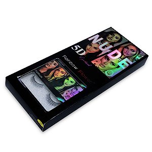 Caixa 10 Pares de Cilios Postiços Natural Modelo 5D