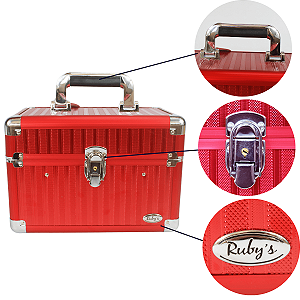 Maleta De Maquiagem Profissional marca Rubys Vermelha