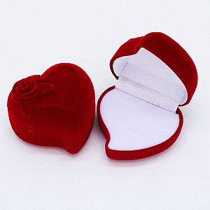 Caixinha de Veludo Para par de Alianças Tam 6x6cm