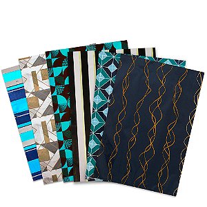 50 Sacos de Presente Laminado Tema Masculino 30x44cm