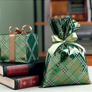 Kit 50 Saco de presentes Laminados Perolados Tema Casual 20x29 cm