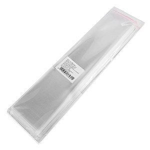 Kit 100 Unidades saco Plástico Adesivado Sem Furo 6x25+3 cm
