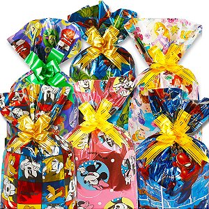 40 Sacos de Presente Personagens Diversas Estampas 20x29 cm