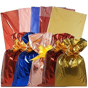Saco de presentes Laminado Temas Line 25x37 cm Packpel 50 unidades