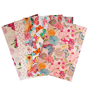 50 Saco de presentes Laminados Tema Feminino Cromus 30x44 cm