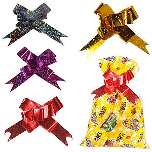 Kit 200 unidade Laço Fácil Furta Cor 12mm x 20cm Sortido