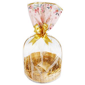 25 Unidades Saco Para Cesta Tema Floral Packpel 45x59 cm