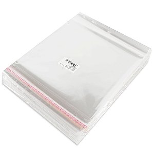 Saco Plástico Adesivado com Solapa 25x25 cm 1000 unidades