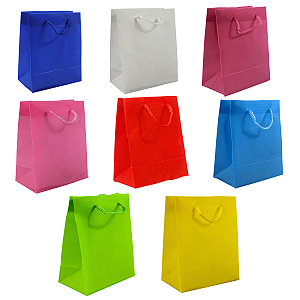 Kit 24 unidades Sacolas com Alça de Cordão 23x8x27 cm