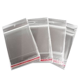 Saco Plastico Adesivado com Solapa 10x10 Pct 100 unidades