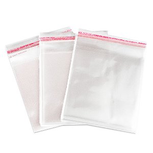 Saco Plástico Adesivado SEM Solapa 10x10 cm - 100 unidades