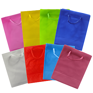 Kit 24 unidades Sacolas com Alça de Cordão 11x5x14cm