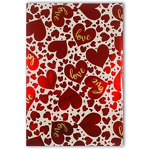 25 Unidades de Saco Presente Tamanho 50x70 Tema Romantico