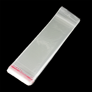 Saco Plástico Adesivado c/ Solapa 6x17 cm - 100 unidades ED0283