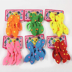 Kit Com 48 Xuxinha Laço Para Cabelo Poá Neon Laço Coloridos