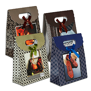 Sacola de Papel para Presente, 16x12x06cm pacote com 12 unidades