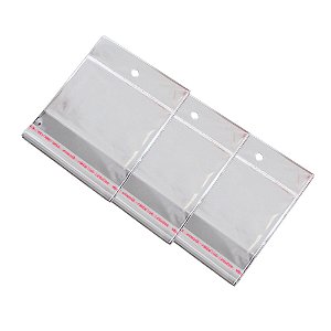 1000 Unidades saco Plástico Adesivado com Solapa 8x8+3 cm