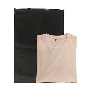 Kit 50 unidades Saco Zíper Trilho Preto 25X35 cm