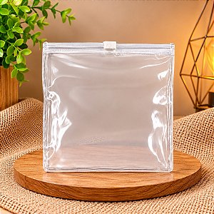 Saquinho Zip Transparente em PVC 15x15cm 50 Unidades