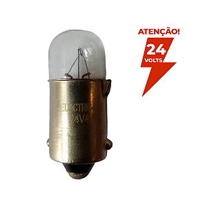 Lâmpada 69 Halógena Miniatura T4W 24Volts 4W Ba9S 1 Polo