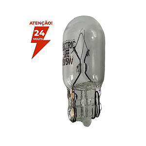 Lâmpada Pingão Esmagada Halógena W5W 24V 5W - W2.1X9.5D