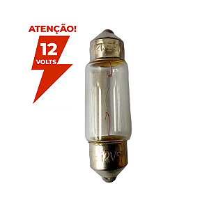 Lâmpada Torpedo Miniatura C5W 12Volts 5W 10X36 - Sv8.5