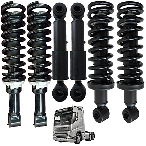 KIT AMORTECEDORES CABINE DIANT/TRASEIRO VOLVO FH 12 ATÉ 2003