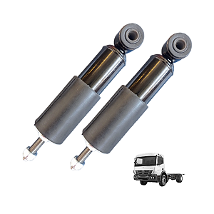 2 Amortecedor De Cabine Dianteiro Atego 1418