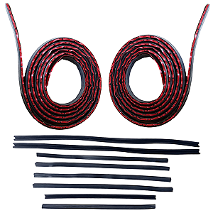 KIT 2 BORRACHA PORTA CANALETA C/PESTANA VW DELIVERY/WORKER