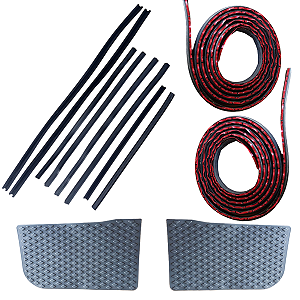 KIT 2 BORRACHA PORTA CANALETA C/PESTANA VW DELIVERY/WORKER