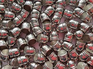Terminal prata 10x14mm 10 unidades