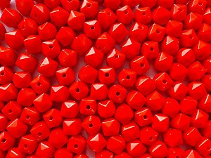 Quadrado vermelho leitoso 08mm 50 gramas