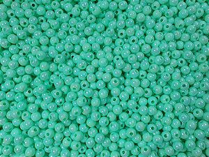 Pérola verde irisada 06mm 50 gramas