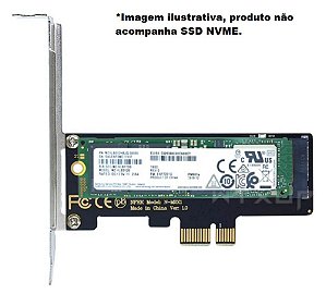 Adaptador de SSDs M.2 NVME Pci-Express x1 para PCs e Desktops