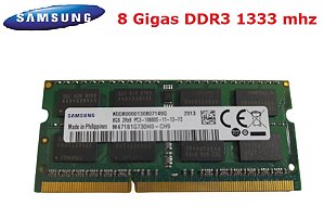 Memória Samsung 8 Gigas DDR3 1333 mhz para Notebooks e Macbooks