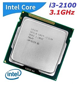 Processador Intel Core I3-2100 3.10 Ghz LGA1155 (Intel HD Graphics) para PCs