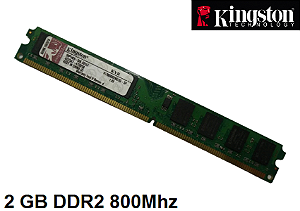 Memória Kingston 2 Gigas DDR2 800 Mhz para PCs
