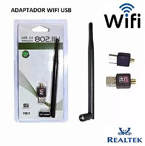 Adaptador Wi-Fi USB 1200 Mbps 2.4 Ghz B/G/N para PCs e Notebooks