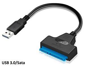 Cabo Adaptador USB 3.0 para HDs de Notebooks e SSDs Sata
