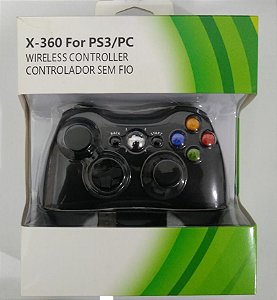 Controle Sem Fio para PCs, Notebooks, PS3 e Xbox 360