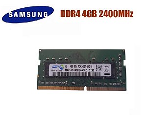 Memória Samsung 4 Gigas DDR4 2400 mhz para Notebooks e Macbooks