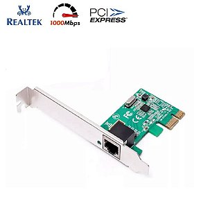 Placa de Rede Gigabit Realtek Pci-Express para Pcs (10/100/1000 Mbps)