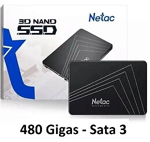 Ssd Netac 480 Gigas 2.5" Sata 3 (Até 500 MB/s) para Pcs, Notebooks e Games