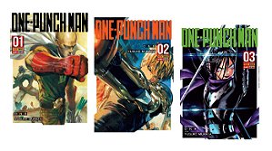 One-Punch Man - Volumes 01, 02 e 03 (Itens novos e lacrados)