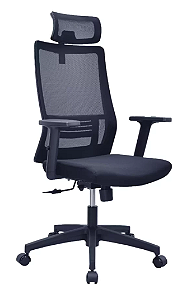 Cadeira presidente Brooklyn ergonômica com apoio de cabeça