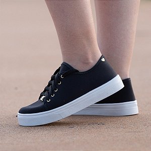 Tênis Feminino Coração Preto Casual Confortável