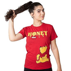 Camiseta Babylook Disney - Pooh Honey