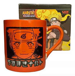 CANECA PORCELANA AKATSUKI NUVEM NARUTO SHIPPUDEN PRETA E VERMELHO 330M