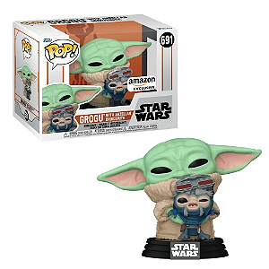 Pop! Funko Star Wars Mandalorian - Grogu Com Droidsmith 691