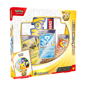 Box Coleção com Poster Colebração de 30 anos - Pokémon